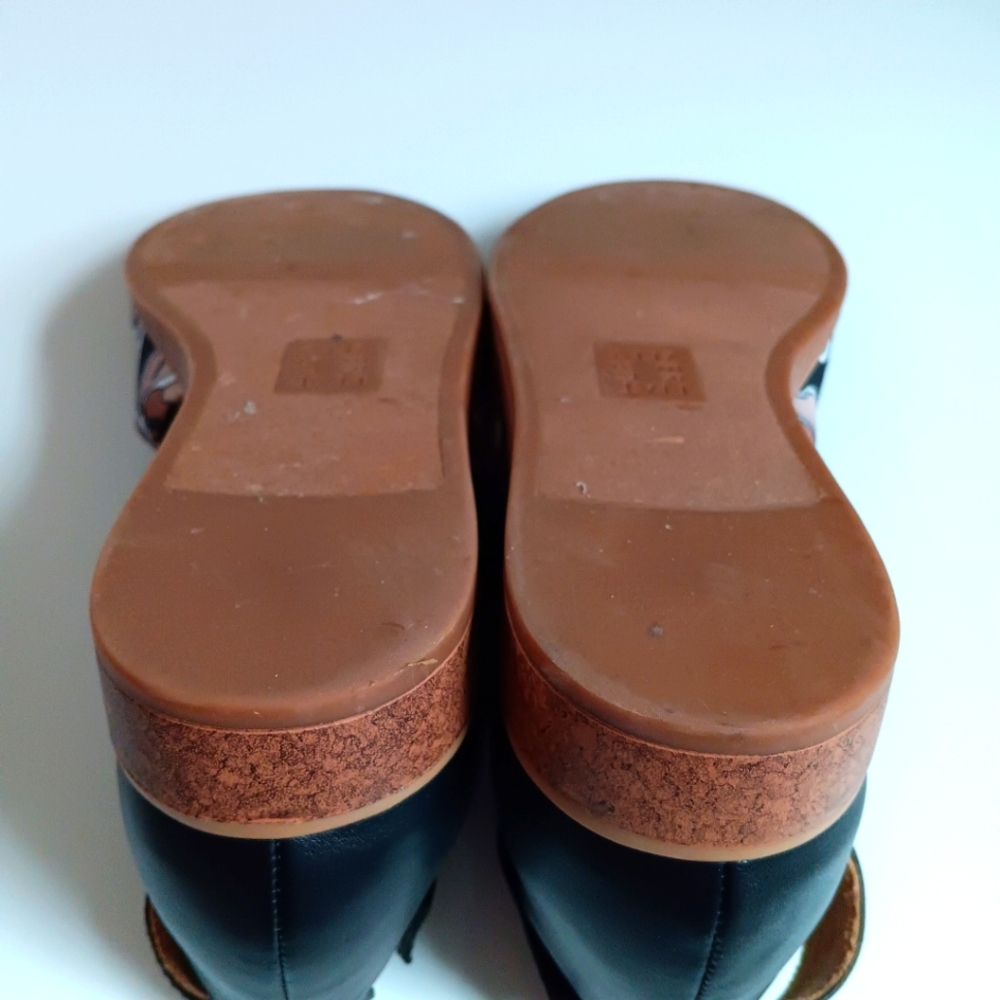 Naturalizer Ivette Wedge Sandals Size 8.5M Black - Picture 5 of 9